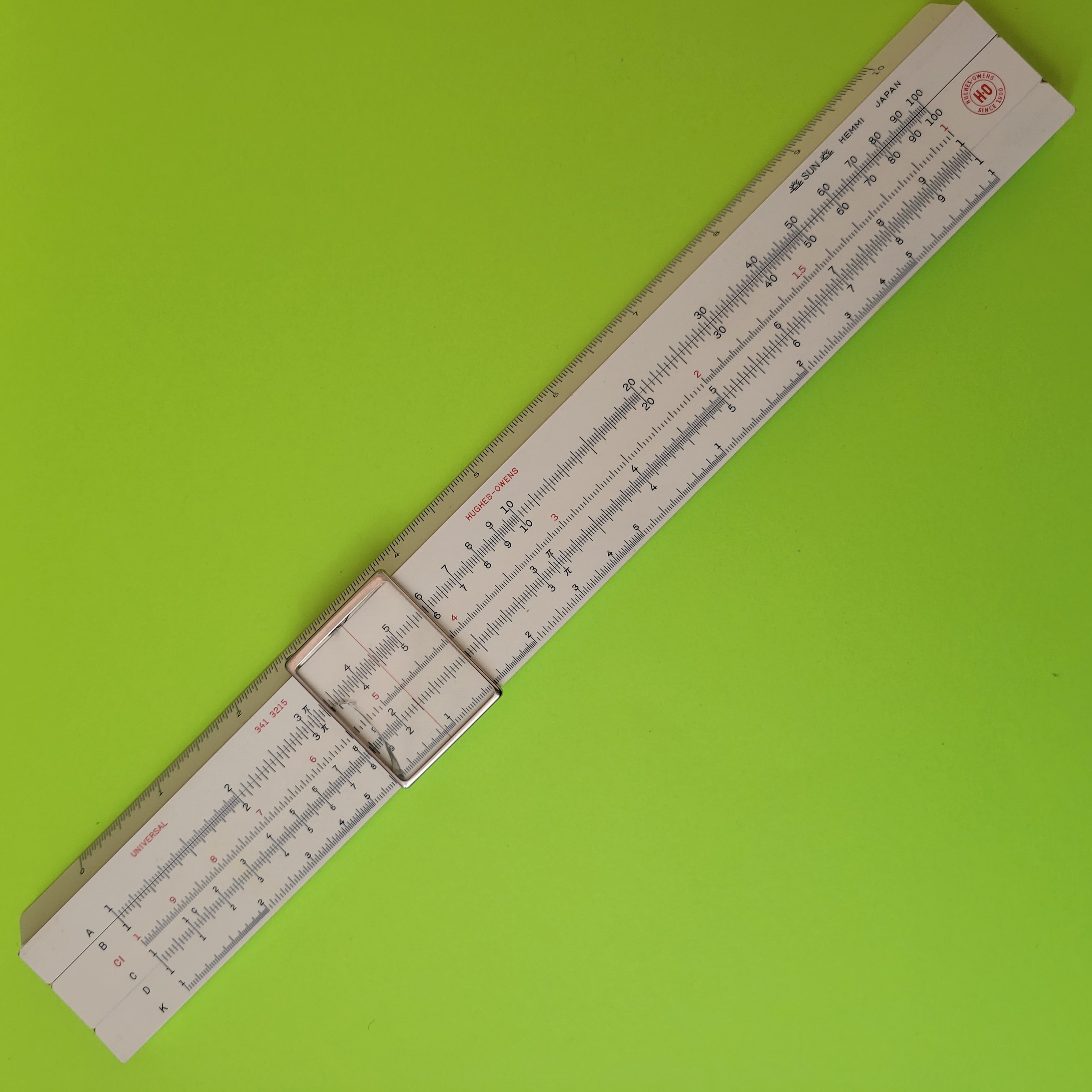 An image of a Sun Hemmi 341 3215 slide rule